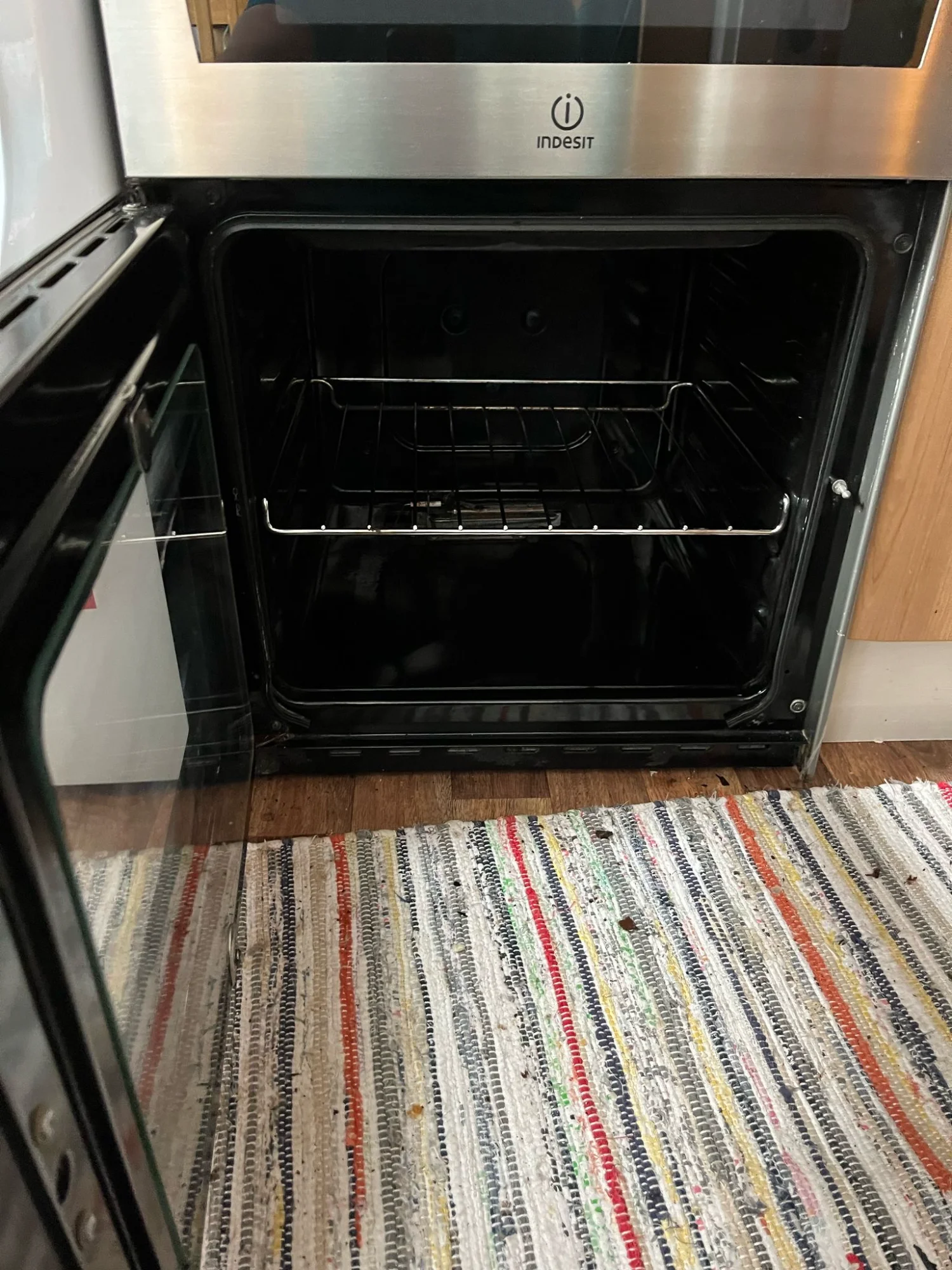 Professionally cleaned oven result