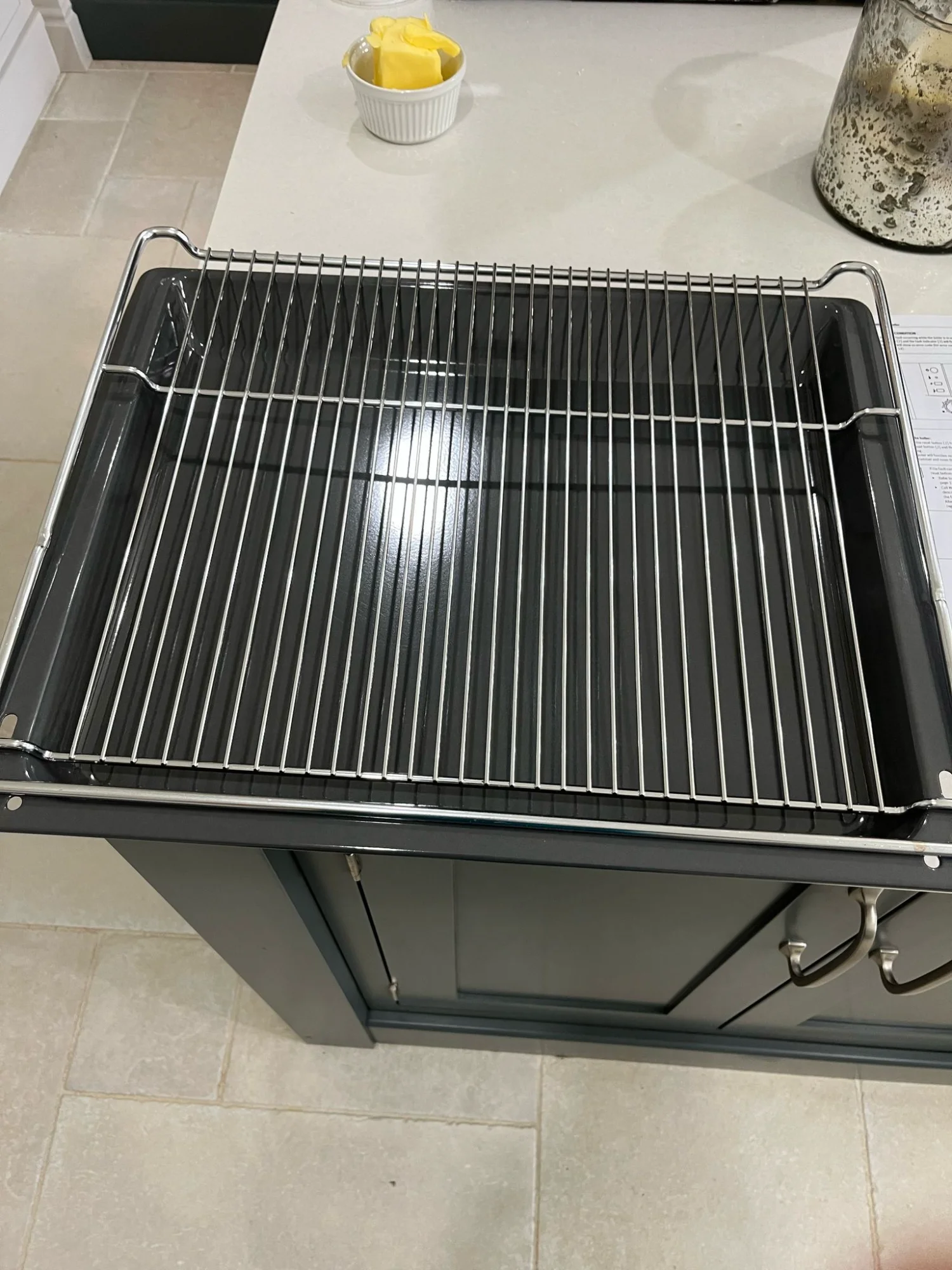 Clean oven racks after professional service