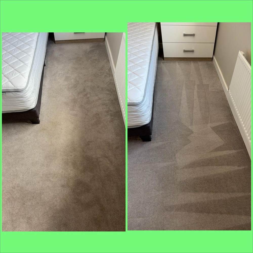 Bedroom carpet cleaned to an even, fresh finish — Ovenqueen Teesside